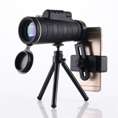 40X60 Zoom Monocular Telescope Scope for Smartphone Camera HD Vision Outdoor Camping Hiking with Compass Phone Clip Tripod