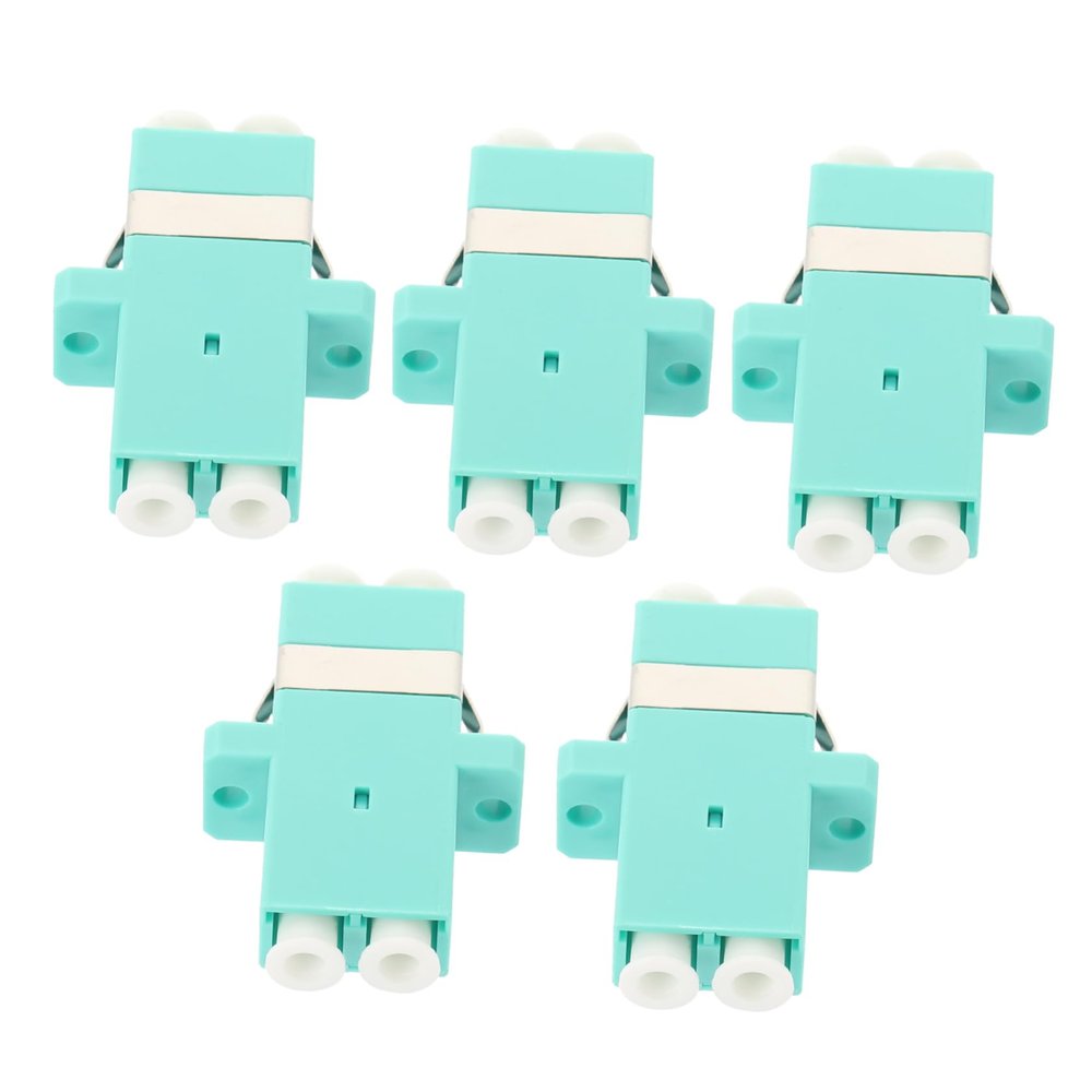 WOFASHPURET 5pcs - Duplex Fiber Optic Coupler Adapter Low Insertion Loss High Reliability Compatible Cables for Telecommunication and Fiber Networks