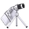 Telescope Binoculars 12 Times Telephoto Mobile Phone Camera Telescope High-Definition High-Definition Metal External Universal with Tripod (Color : Silver) view 1