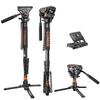 Monopod for Camera, COMAN Camera Monopod with Feet Q6 Fluid Head with Tripod Stand 71.25 inch Max Load 22 Lbs for Photography, Cameras, Canon, Nikon, Sony, DSLR, Video Camcorder view 1