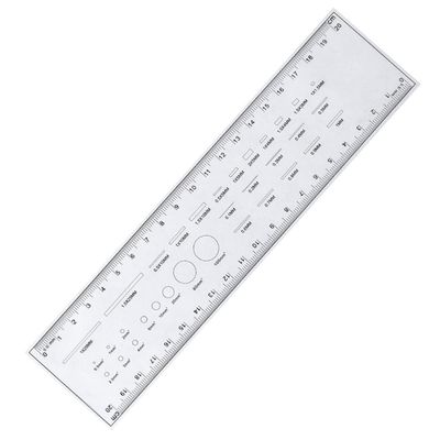 Joebo Microscope Kit 18cm/20cm Film Ruler Gauge Point Calibration Ruler Measuring Tools Microscope Lens Adapters (Color : 18cm)