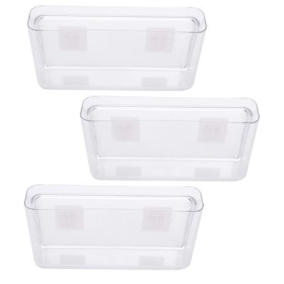 Parliky 3pcs Wall-mounted Storage Box for Remote Controls Phones Punch Organizer Design for Living Bedroom Easy Installation Space-saving