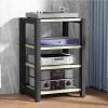Professional Amplifier Rack HiFi Speaker Equipment Cabinet Multi-Functional Multi-Layer Audio Cabinet Thickening and Thickening Structural Stability Long Service Life (Color : White Maple Colour, Si view 3