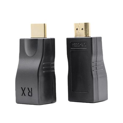 BudgetBundles US 1080P HDMI Extender to RJ45 Over Cat 5e/6 Network LAN 4K Ethernet Adapter (Black 1 Pack)