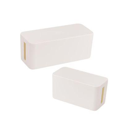 Homoyoyo 2pcs Cable Holder Outlet Covers Proofing Desk Cable Management Box Safe Plastic Material Wire Management Organizer for Home Office