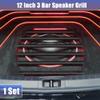 ACROPIX Universal Black Iron 12" Speaker Grill Bar Audio Speaker Subwoofer Grill Grille 12 inch 3 Bar Speaker Grille Bar Woofer Protective Cover with Screws - Pack of 1 view 2