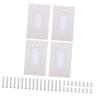 Homoyoyo 4pcs Low Voltage Cable Pass Through Wall Plate with Brush Insert Single Gang Plate for Easy Cable Management of Ethernet Usb and Audio Video Cords view 1