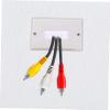 Homoyoyo 4pcs Low Voltage Cable Pass Through Wall Plate with Brush Insert Single Gang Plate for Easy Cable Management of Ethernet Usb and Audio Video Cords view 3