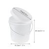 ULTECHNOVO 1.5 Gallon Plastic Bucket with Airtight Lid - Small Paint Pail - White Plastic Bucket with Handle and Lid Household Accessories, 20.8X20.8cm view 2