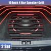 ACROPIX Universal Black Iron 10" Speaker Grill Bar Audio Speaker Subwoofer Grill Grille 10 inch 4 Bar Speaker Grille Bar Woofer Protective Cover with Screws - Pack of 2 view 2