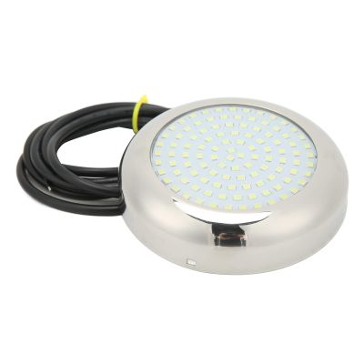 Pilipane High Brightness 4in LED Underwater Light, LED Underwater Light 12V, Watertight Underwater Lamp, Boat Transom Fishing Light IP68 Watertight Marine Lamp (White)