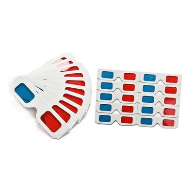 Veemoon 3D Eyeglass 50pcs 3D Movie Glasses Paper 3 Holographic Glasses 3 for Projector 3D Game Glasses 3 Red Anaglyph Laptop3 3 for Tv Video 3D Video Glasses, 16.00X3.80X0.20CM, 19732H345O3YM