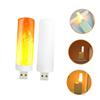 ARTIBETTER 2pcs Lovely USB Night Light Bedside Light Plug in Unique s Fire Effect s Night for Room Flickering Bulbs Room Night Plastic Outdoor Bedside Lamp view 2