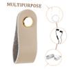 Homoyoyo 2pcs Leather Cable Organizer Cord Holders for Usb Headphones Easy to Use Cable Management Ties for Home Office Elegant Light Gray with view 3