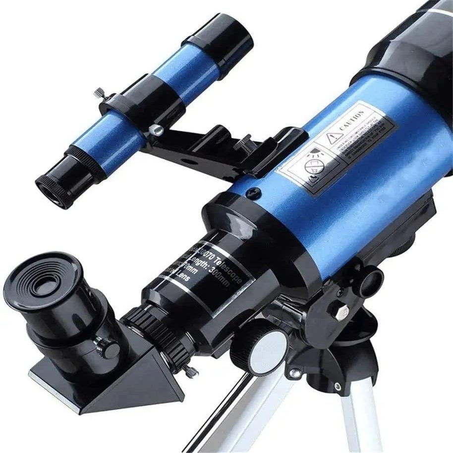 aiqiua Portable Refractor Telescope - Fully-Coated Glass Optics - Ideal Telescope for Beginners - 400mm X 70mm