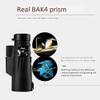 2x50 HD Monocular Telescope with Smartphone Adapter, Tripod, High Power Monocular, Lightweight Monocular for Bird Watching Hunting, Black view 2