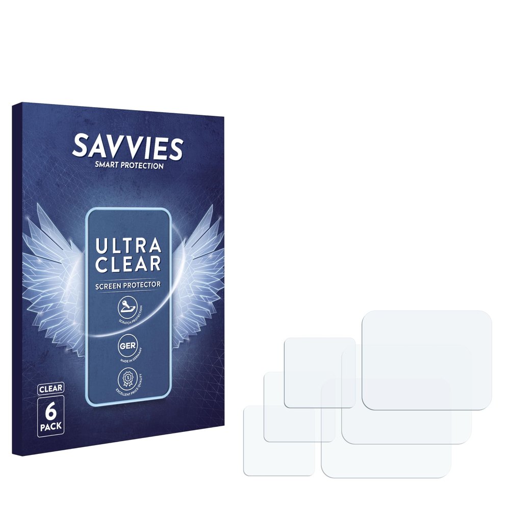 savvies 6 Pack Screen Protector Compatible with SJCAM FunCam Plus Protection Film Clear
