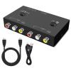 DAGIJIRD RCA to HD Adapter, Dual AV to HD Adapter Support 16:9/4:3 for VCR DVD Player, TV and Projector view 1