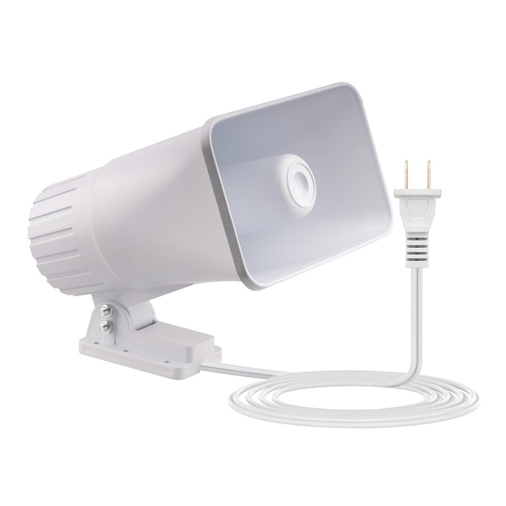 Nippon America High Decibel High Power Outdoor Alarm Security Siren (TC-S7545-110), Long Range, 80 Watts, 120 Decibels, Remotely Activate with Wi-Fi Socket (Sold Separately)