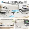 LIVIN   USB C to Portable MonitorAR Glasses XREAL OneAir 2 Pro/VITURE Pro/RayNeo Air 2s/Rokid,4K@60Hz+PD 100W,USB C to Type C Adapter iPhone15/16AndroidPCSwitchSteam Deck view 4