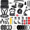Navitech 60-in-1 Action Camera Accessories Combo Kit with EVA Case - Compatible with SJCAM SJ4000 4K30fps 40MP Action Camera view 1