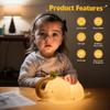 CYANLUX Night Light for Kids, Cute Silicone Nursery Elephant Lamp for Baby and Toddler, Rechargeable Night Lamp Kawaii Bedside Lamp for Kids Boys Girls Bedroom (A) view 2