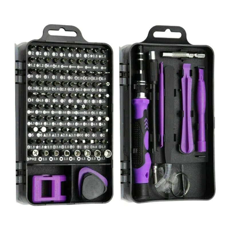 115 In 1 Screwdriver Set Mini Precision Screwdriver Home Repair Tools Computer Mobile Phone Device Repair Tools (Color : Purple)