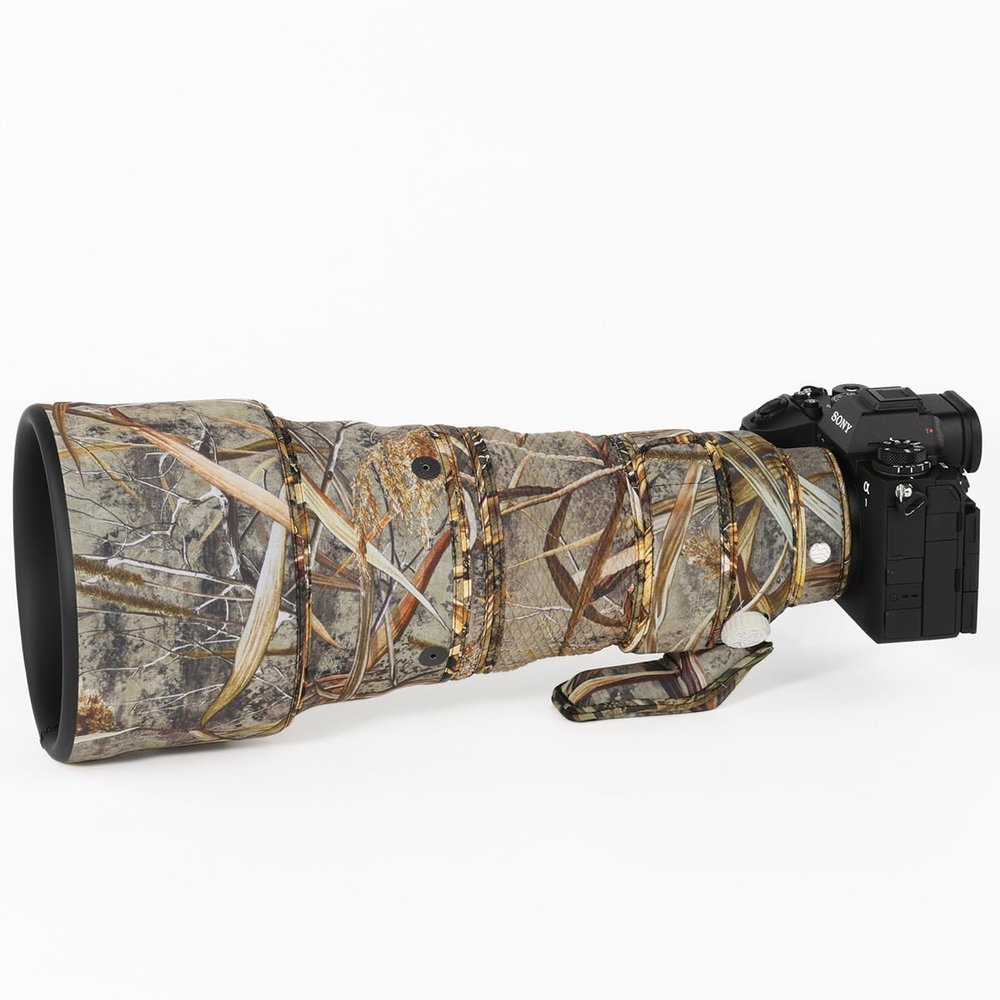 CHASING BIRDS Lens Camouflage Waterproof Coat for Sony FE 300mm F2.8 GM OSS Rainproof Lens Protective Cover Version IV (Reed Camouflage, with TC - 2X)