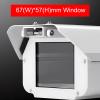 UQISOVI 12Inch Outdoor Aluminum Alloy CCTV Security Camera Protector Housing, Surveillance Camera Box Rainproof Protective Enclosure (12''Box+Fan+Heater+Sunshade+24V DC Wiper) view 2