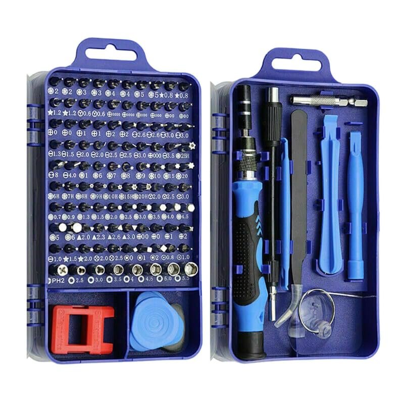 115 In 1 Screwdriver Set Mini Precision Screwdriver Home Repair Tools Computer Mobile Phone Device Repair Tools (Color : Blue)