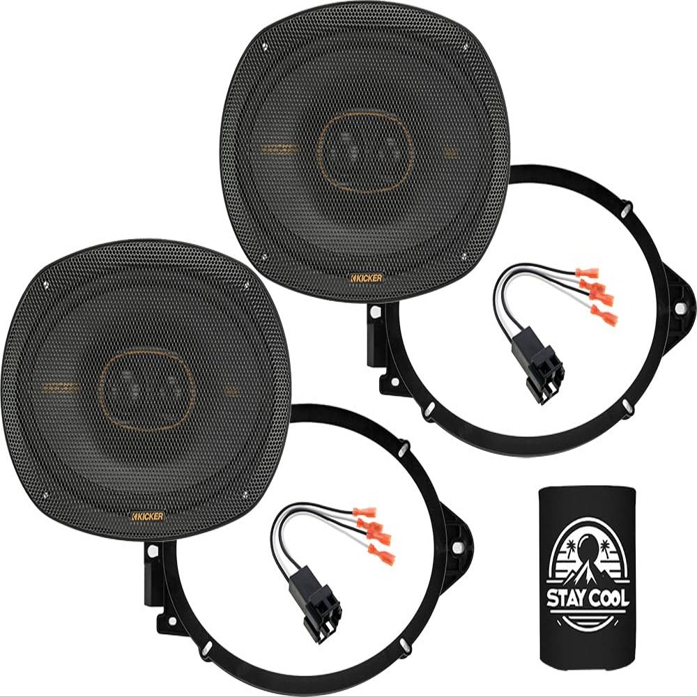 KICKER Speakers 6X9 inch for Chevrolet Camaro (w/o Boston Acoustics) 2010-2015 Upgrade Kit - Pair of KS Series with Adapters and Harness, Car Audio Rear Deck Speaker for Chevy KSC6930, 51KSC69304