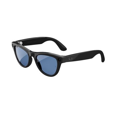 Ray-Ban Meta (Gen 1) Skyler, Shiny Black | Smart AI Glasses for Men, Women 12 MP Camera, Open-Ear Speakers for Audio, Video Recording, Bluetooth Transitions Cerulean Blue Wearable Technology