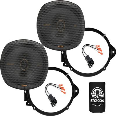KICKER Speakers 6X9 inch for Chevrolet Camaro (w/o Boston Acoustics) 2010-2015 Upgrade Kit - Pair of KS Series with Adapters and Harness, Car Audio Rear Deck Speaker for Chevy KSC690, 51KSC6904