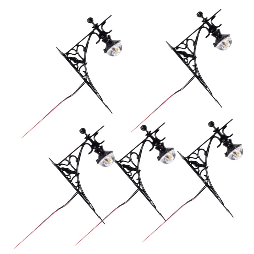 BESPORTBLE 5pcs Wall Lights for Landscaping Decor Sand Table Model Accessories Warm Glow for Dollhouses and Miniature Scenes