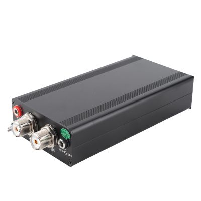 Depisuta Antenna Tuner, ATU-130 Automatic Antenna Tuner 1.850MHz 200W Micro Shortwave Antenna Tuner Aluminum Alloy Shell Shortwave Automatic Antenna Tuner with OLED Display for Home Use