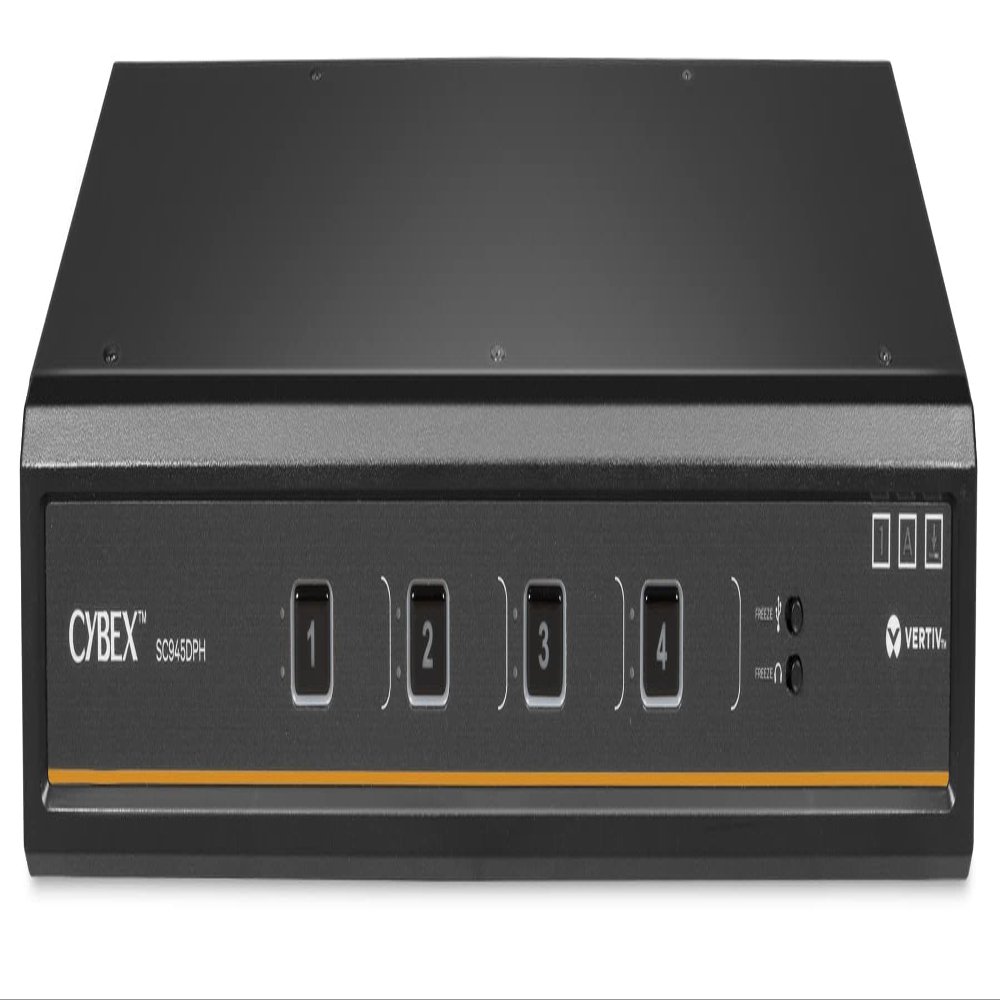 Vertiv Cybex SC945 Secure KVM, Dual Head, 4 Port Universal and DPP, NIAP Version 4.0 Certified (SC945DPH-400) (Renewed)