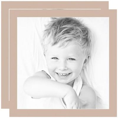 20x20 Clay/Grey Beige Custom Mat for Picture Frame with 16x16 Opening Size (Mat Only, Frame NOT Included) - 2 Pack