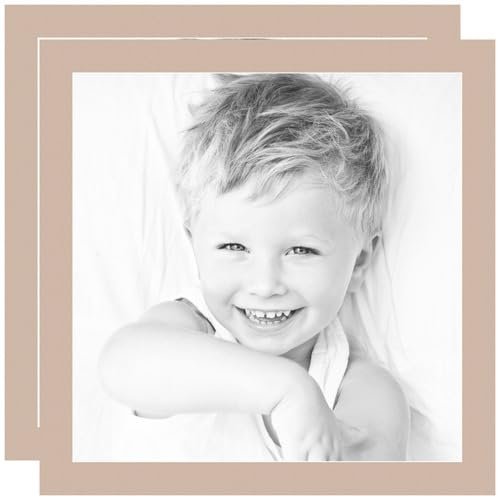 20x20 Clay/Grey Beige Custom Mat for Picture Frame with 16x16 Opening Size (Mat Only, Frame NOT Included) - 2 Pack
