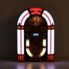 Arkrocket Athena Mini Jukebox/Tabletop CD Player/Bluetooth Speaker/Radio/USB and SD Card Player with Retro LED Lighting System (Black Golden) view 2