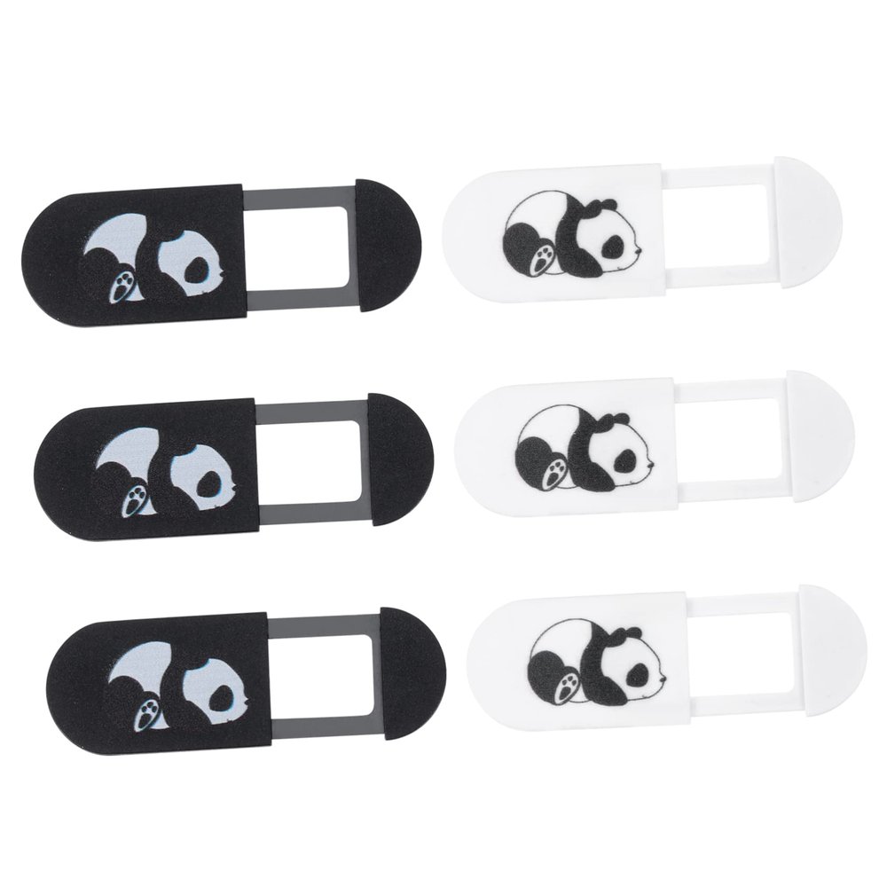 LIFKICH 6pcs Webcam Cover Slider Set Privacy Protection for Laptop and Tablet Ultra-Thin Anti-Peeping Strong Adhesive White Black