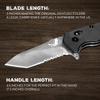 Dentuso Serrated Folding Knife, 3" Sharp AUS-8 Blade, 7.5" Total Length, Textured G10 scale, Crossbar Lock, Reversible Clip, Ball Bearing Pivot, Premium Survival Pocket Knife, Ideal for Hunting, Camping, EDC, Serrated Tanto view 2