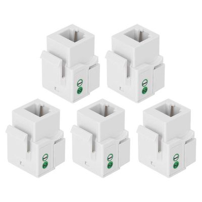ANKROYU 5PCS Telephone Voice Module, Single Port Single Port Network Module with Dust Cover, Network Cable Information Module for Network Engineering Integrated Wiring