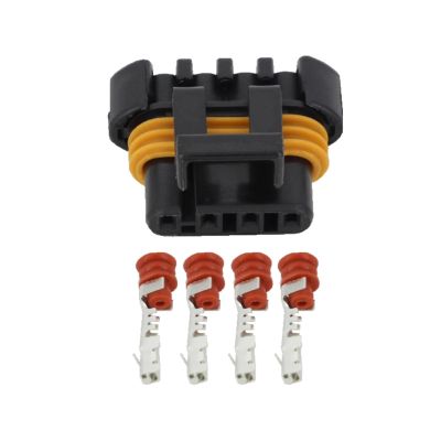 VAIGAI Yige Store 4 Pin Protective Sleeve with Waterproof Connector Sensor Plug with Terminal DJ7043Y-1.5-11/21 (Color : Female Plug, Size : 10 Sets)