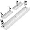 No Drilling Under Desk Cable Management, Metal Cable Management Tray Under Desk with Clamp, Retractable Power Strip Cord Holder for Wire Management 31Inch (2 Pack White) view 1