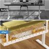 No Drilling Under Desk Cable Management, Metal Cable Management Tray Under Desk with Clamp, Retractable Power Strip Cord Holder for Wire Management 31Inch (2 Pack White) view 2