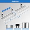 No Drilling Under Desk Cable Management, Metal Cable Management Tray Under Desk with Clamp, Retractable Power Strip Cord Holder for Wire Management 31Inch (2 Pack White) view 3