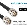 XRDS -RF 12G SDI Cable 250FT, SDI Video Cables 3G/6G/12G 75ohm BNC Male Cable Supports HD-SDI/3G/6G-SDI/4K/8K for Video Security Camera SDI Converter view 2