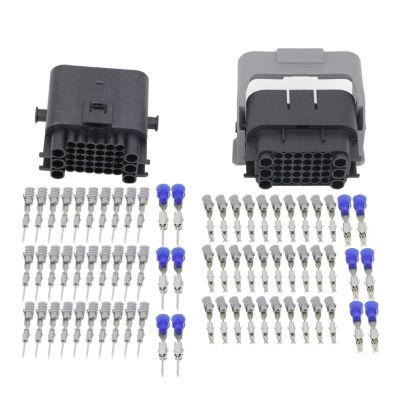 Tongkat Ruiting Store 36 Pin Plug Black Plastic Car Computer Board Connector with Terminal DJ7361-1.5-11/21 36P Connector (Color : Male and Female Plug, Size : 10 Sets)