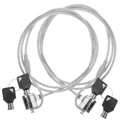 Gadpiparty 2sets Portable Keyed Laptop Lock with Security Cable Durable for Monitors Tablets and Laptops Easy One-Handed Use Compatibility