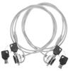 Gadpiparty 2sets Portable Keyed Laptop Lock with Security Cable Durable for Monitors Tablets and Laptops Easy One-Handed Use Compatibility view 1